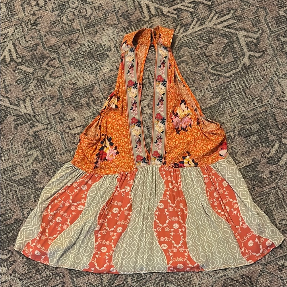 Floral Patchwork Halter Top